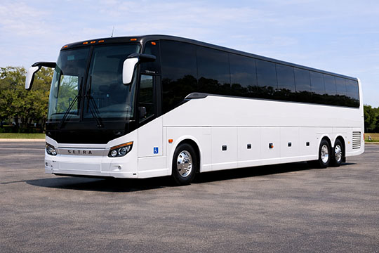 56-passenger charter bus available for charter in Babylon, NY